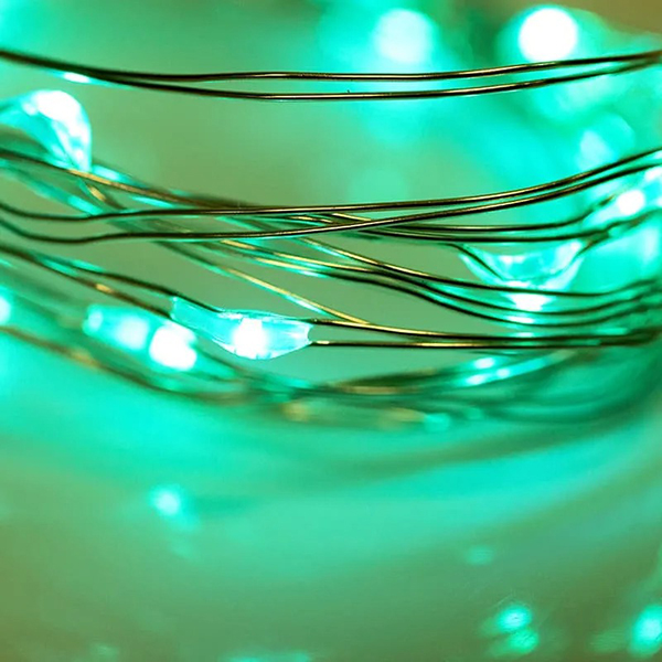 Гирлянда светодиодная NEON-NIGHT Роса 2м на батарейках 20 LED бирюзовая (303-004)