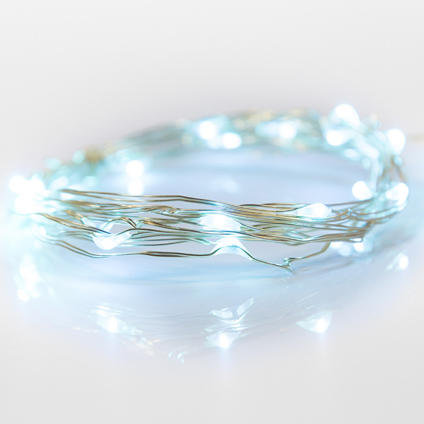 Гирлянда светодиодная NEON-NIGHT Роса 2 м на батарейках 20 LED, голубая (303-003)