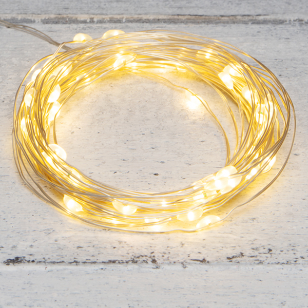 Гирлянда светодиодная NEON-NIGHT Роса 10м USB LED теплый свет (315-976)