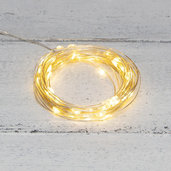 Гирлянда светодиодная NEON-NIGHT Роса 5м USB 50 LED теплый свет (315-966)