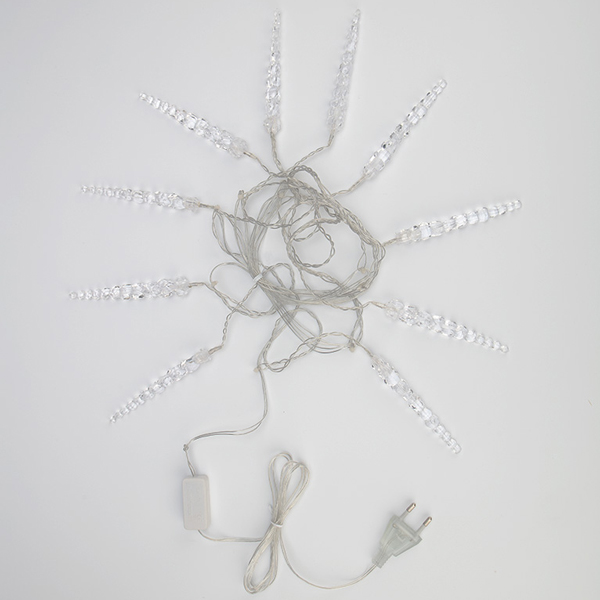 Гирлянда светодиодная NEON-NIGHT LED Сосульки1,5м белая (303-068)