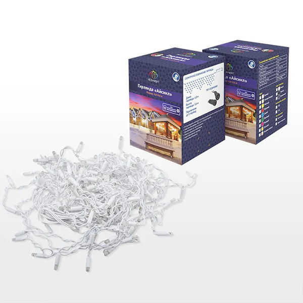 Гирлянда светодиодная NEON-NIGHT Бахрома 48LED 1,8х0,5м, синяя (255-023)