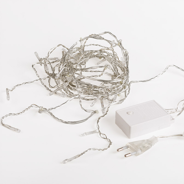 Гирлянда светодиодная NEON-NIGHT Бахрома 48LED 1,8х0,5м, цветная (255-019)