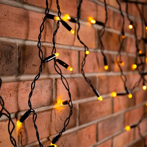 Новогодняя гирлянда NEON-NIGHT LED Бахрома 2,4х0,6м теплый свет (255-046)