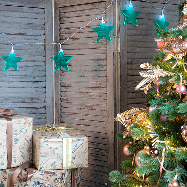 Гирлянда светодиодная NEON-NIGHT LED Звездопад 10 LED 2,25м белая (304-004)