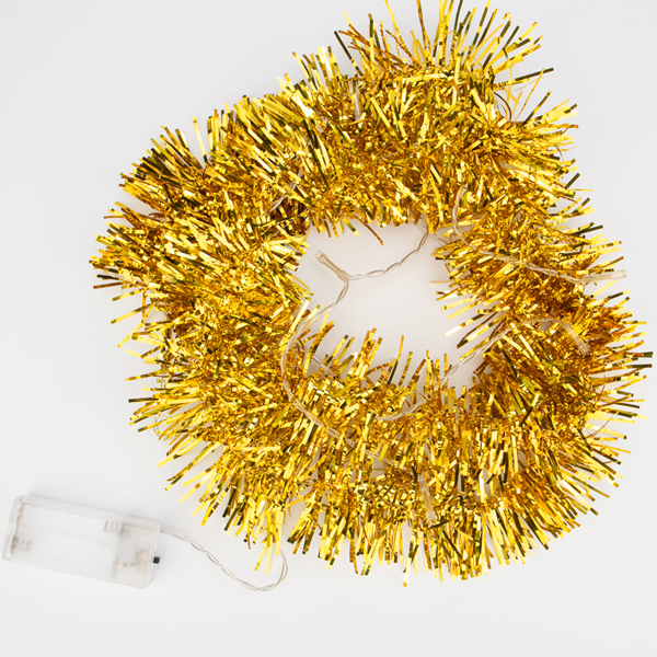 Гирлянда светодиодная NEON-NIGHT Мишура LED 1,5м теплый свет (304-012)