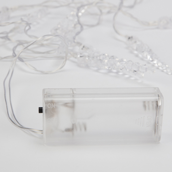 Гирлянда светодиодная NEON-NIGHT Сосульки 1,5м 10 LED белая (303-094)