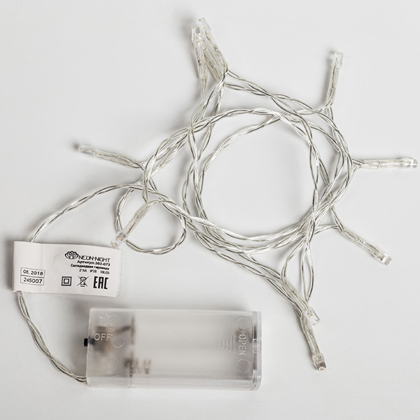 Гирлянда светодиодная NEON-NIGHT универсальная 10 LED 1,2 м (303-073)