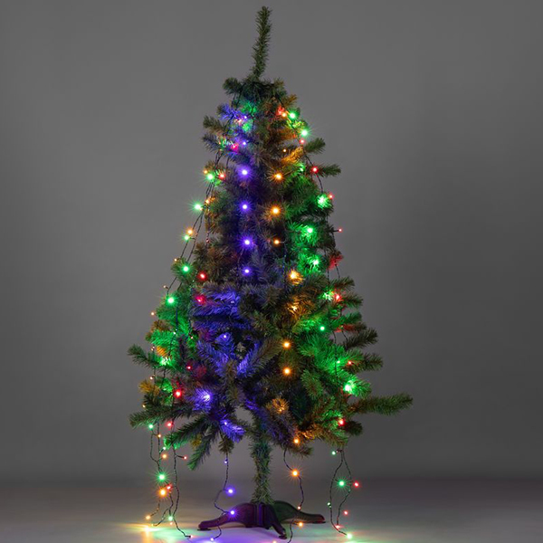 Гирлянда светодиодная NEON-NIGHT Елочная 7 нитей по 1,5 м, цветная (235-079)