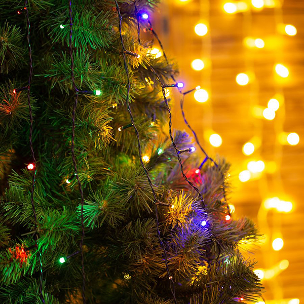 Гирлянда светодиодная NEON-NIGHT Елочная 7 нитей по 1,5 м, цветная (235-079)