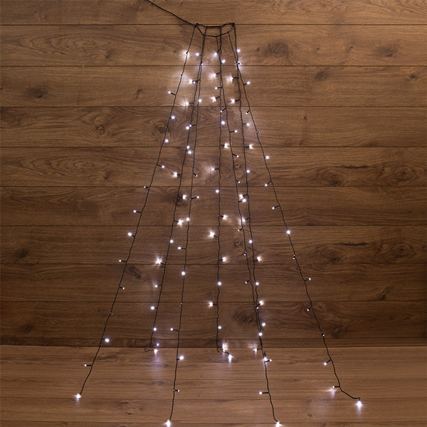 Гирлянда светодиодная NEON-NIGHT Елочная 7 нитей по 1,8 м белая (235-085)