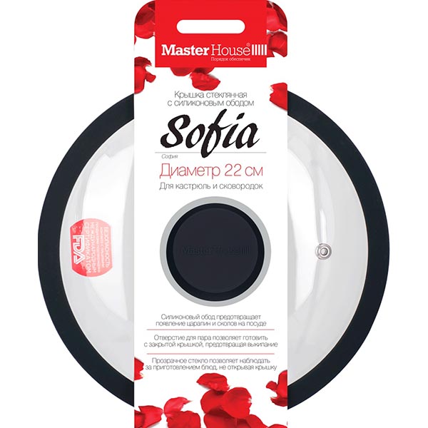 Крышка стеклянная Master House София-22 графит