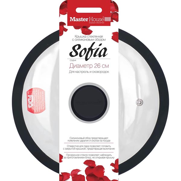 Крышка стеклянная Master House София-26 графит