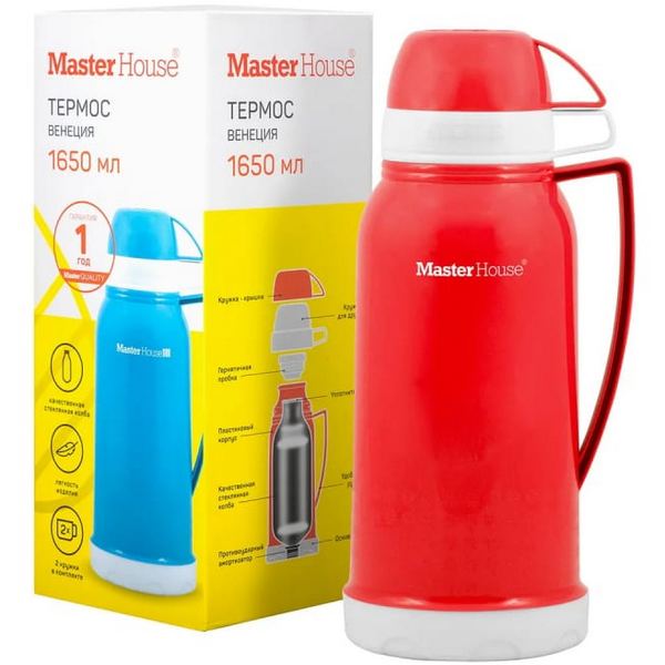 Термос Master House ТС-ВЕНЕЦИЯ 1.65, красный