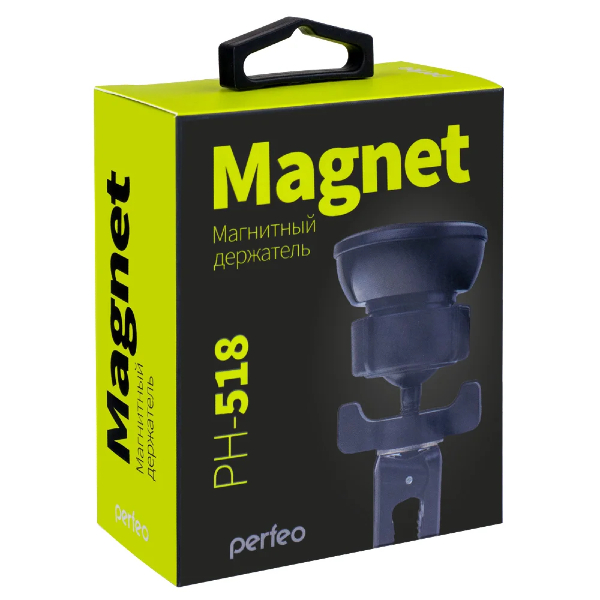 Держатель автомобильный для смартфона Perfeo 518 до 6,5'', на воздуховод, магнитный (PF_4516)