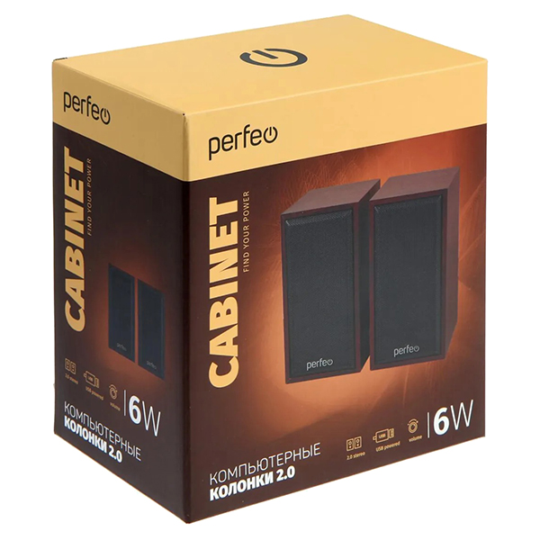 Колонки компьютерные Perfeo CABINET 2.0 бук (PF_4326)