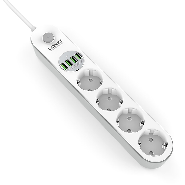 Удлинитель LDNIO SE4432 2м, 4 розетки, 4*USB (LD_B4438)