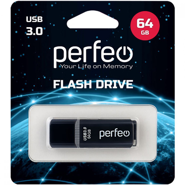 Флэш диск USB Perfeo C12 64Gb USB3.0 PF-C12B064