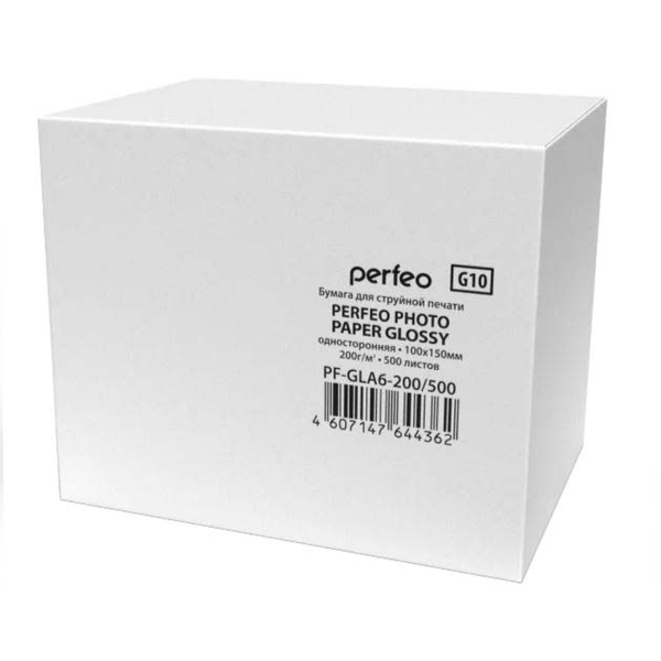 Фотобумага для принтера Perfeo G10 10х15см 200г/кв.м глянцевая 500л (PF-GLA6-200/500)