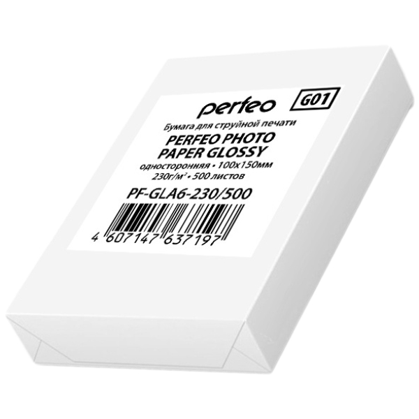 Фотобумага для принтера Perfeo G01 10х15см 230г/кв.м глянц.500л(PF-GLA6-230/500)