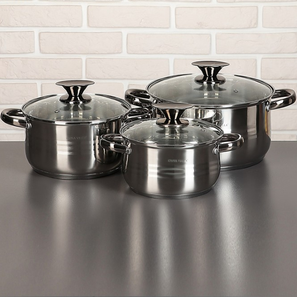 Набор кастрюль СИМАЛЕНД 6 пр. (3599605)