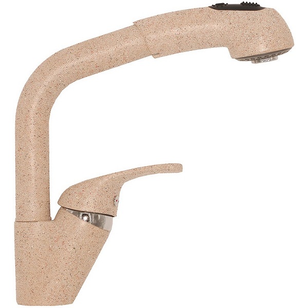 Смеситель POLYGRAN кухонный Высокая Лейка №302 песочный(464155)