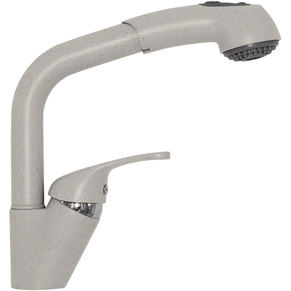 Смеситель POLYGRAN кухонный Высокая Лейка №14 серый(464117)