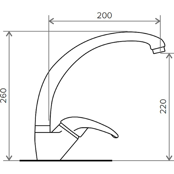 Смеситель POLYGRAN Высокий кухонный 36 белый хлопок(660687)