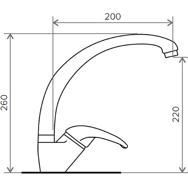 Смеситель POLYGRAN Высокий кухонный №307 терракот(003196)