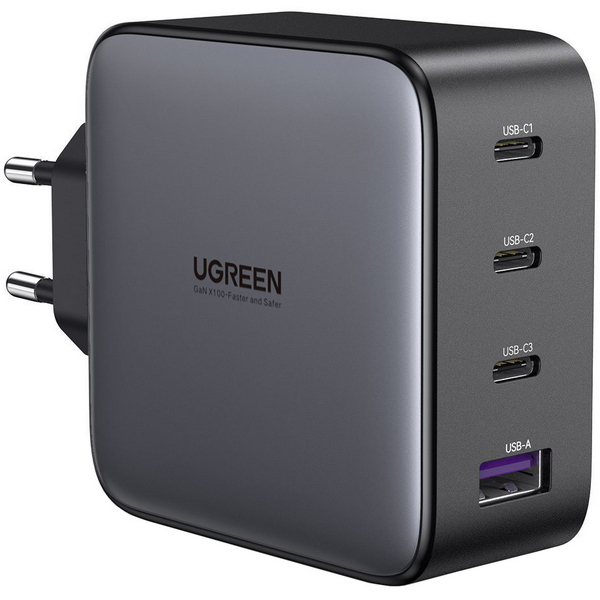 Сетевое зарядное устройство uGreen USB A+3 USB C 100W GaN Tech Fast Charger (40747)
