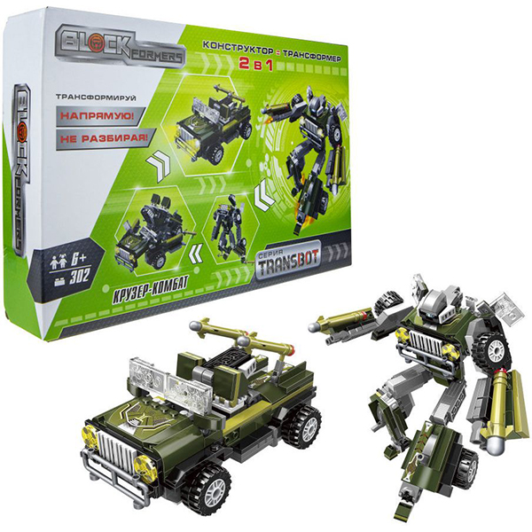 Конструктор детский 1TOY Blockformers Transbot Крузер-Комбат (Т19877)