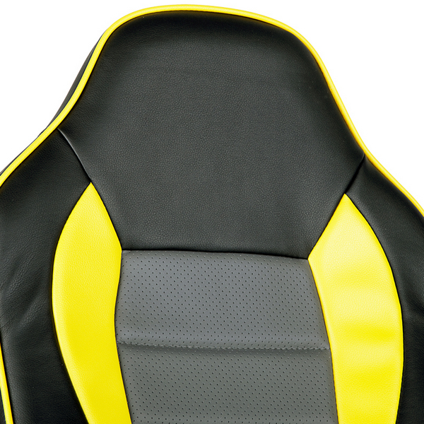 Кресло компьютерное игровое Helmi HL-S08 Rally черно-серо-желтый
