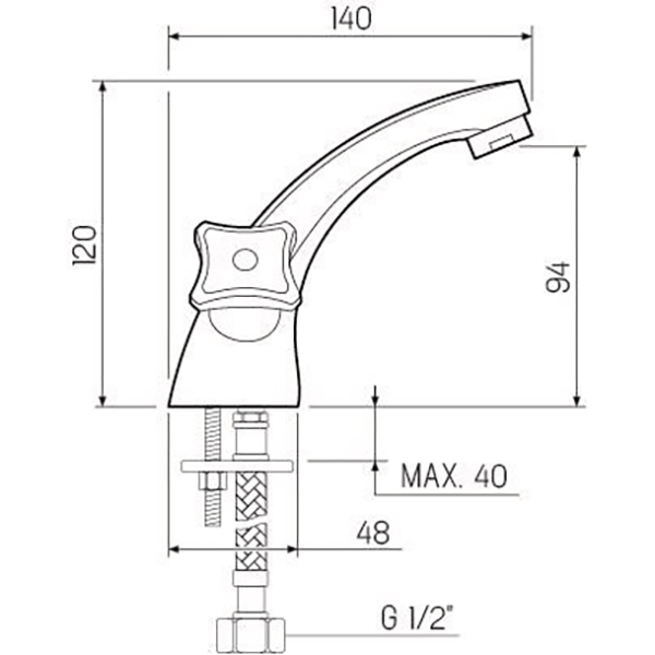 Смеситель РМС SL117-161 для умывальника