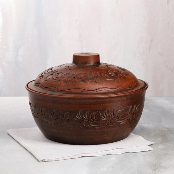 Горшок для запекания Красная глина 4 л 7368121