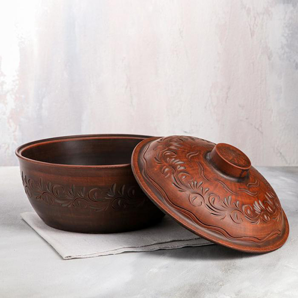 Горшок для запекания Красная глина 4 л 7368121