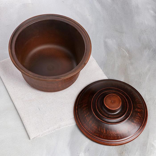 Кастрюля Красная глина 2 л 7368122