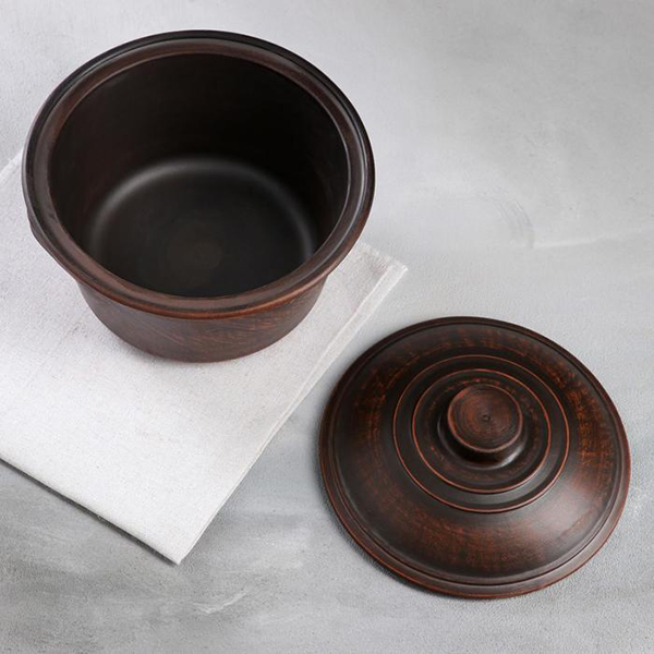 Кастрюля Красная глина 2 л 6853727