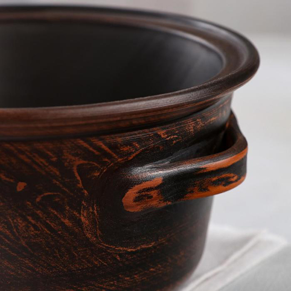 Кастрюля Красная глина 2 л 6853727