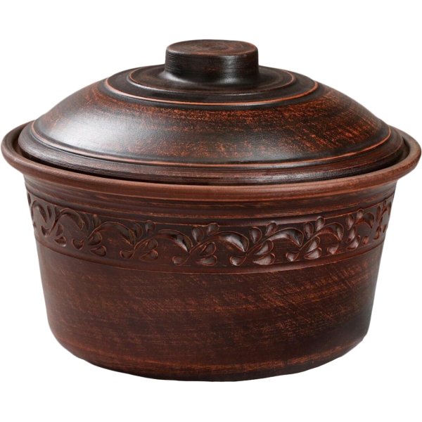 Кастрюля Красная глина 2 л 4824136