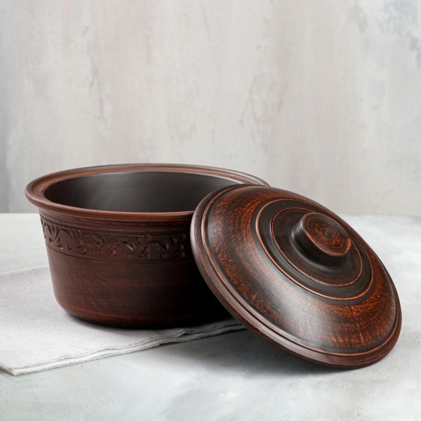 Кастрюля Красная глина 2 л 4824136