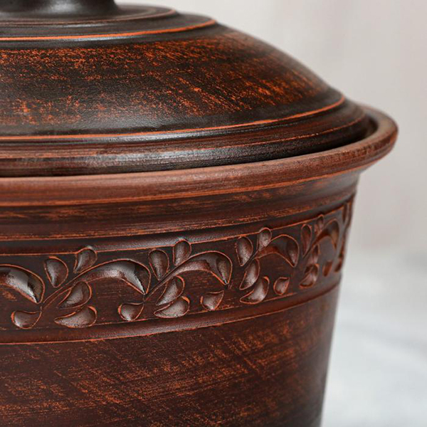 Кастрюля Красная глина 2 л 4824136