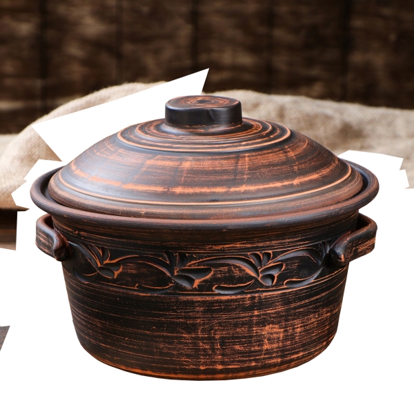 Кастрюля Красная глина 2 л 4824137