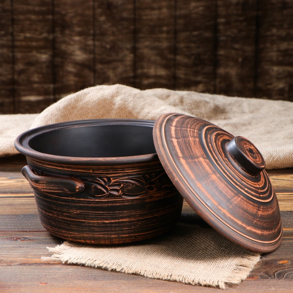 Кастрюля Красная глина 2 л 4824137