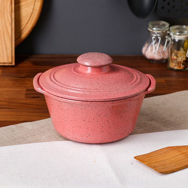 Кастрюля Красная глина 1.2 л 7372782