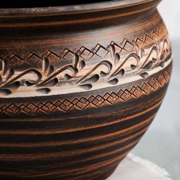 Кастрюля Красная глина 2.5 л 7293480