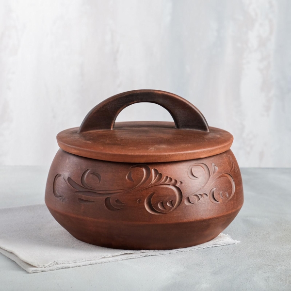 Кастрюля Красная глина 3 л 7096511