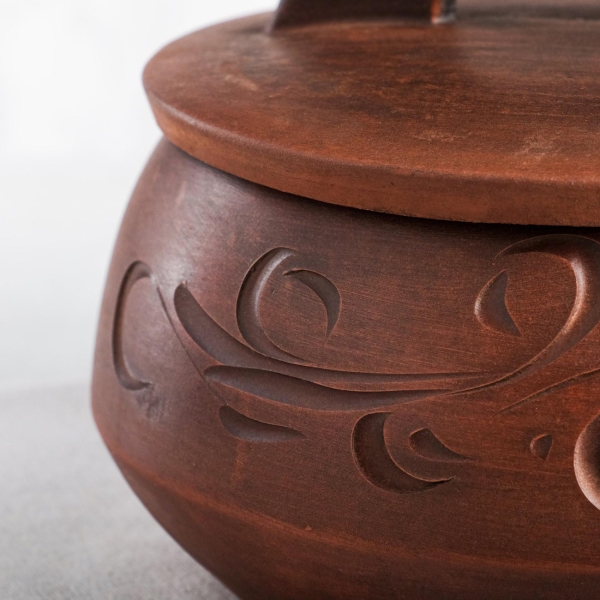 Кастрюля Красная глина 3 л 7096511