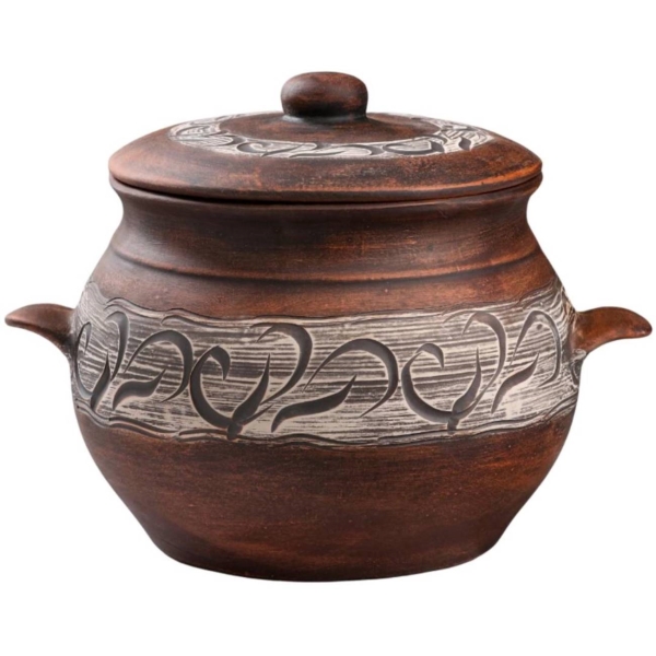 Кастрюля Красная глина 3.5 л 6834743