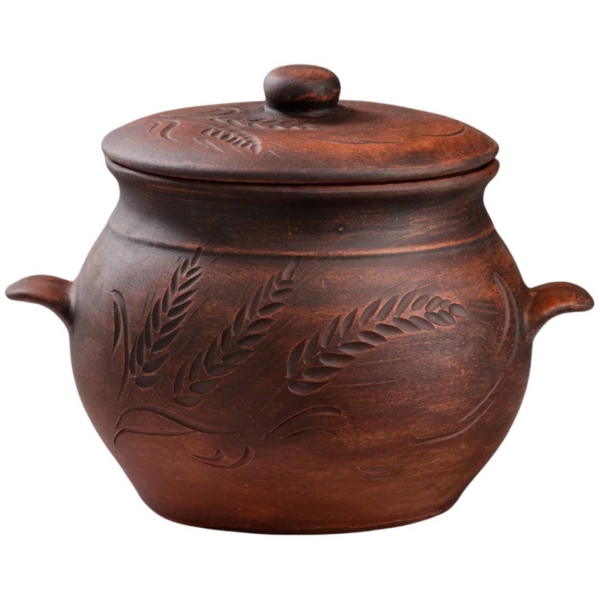 Кастрюля Красная глина 3.5 л 6834742