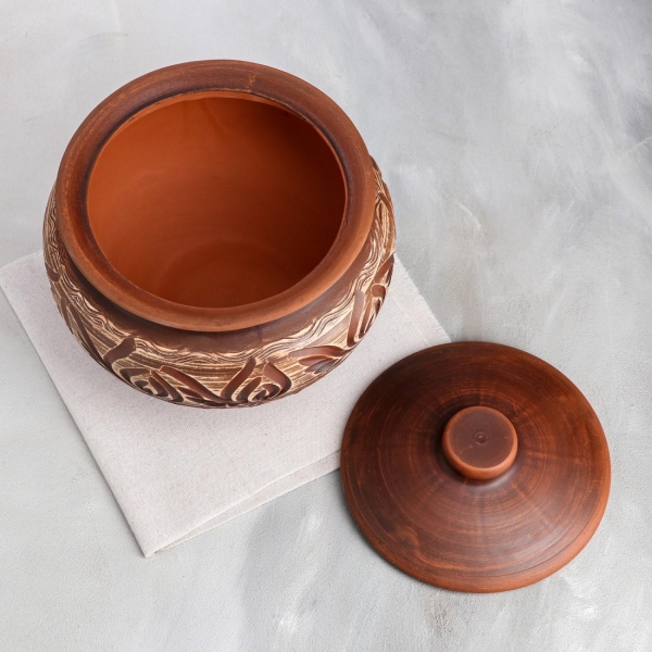 Кастрюля Красная глина 4 л 7295121